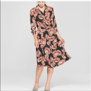Who What Wear floral long sleeve dress